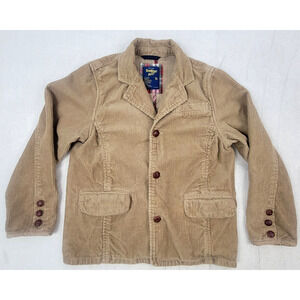 Vintage OshKosh B’gosh Boys Corduroy Blazer Jacket Tan Size 10 Brown Buttons